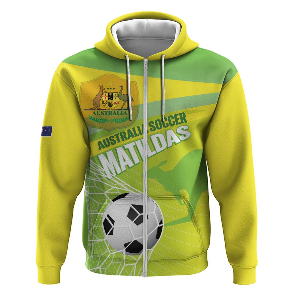 Custom Australia Soccer 2026 Zip Hoodie Come On Matildas