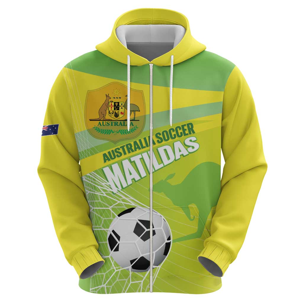 Custom Australia Soccer 2026 Zip Hoodie Come On Matildas