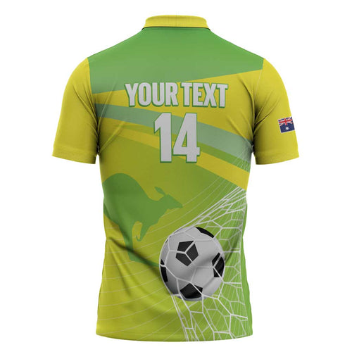 Custom Australia Soccer 2026 Zipper Polo Shirt Come On Matildas