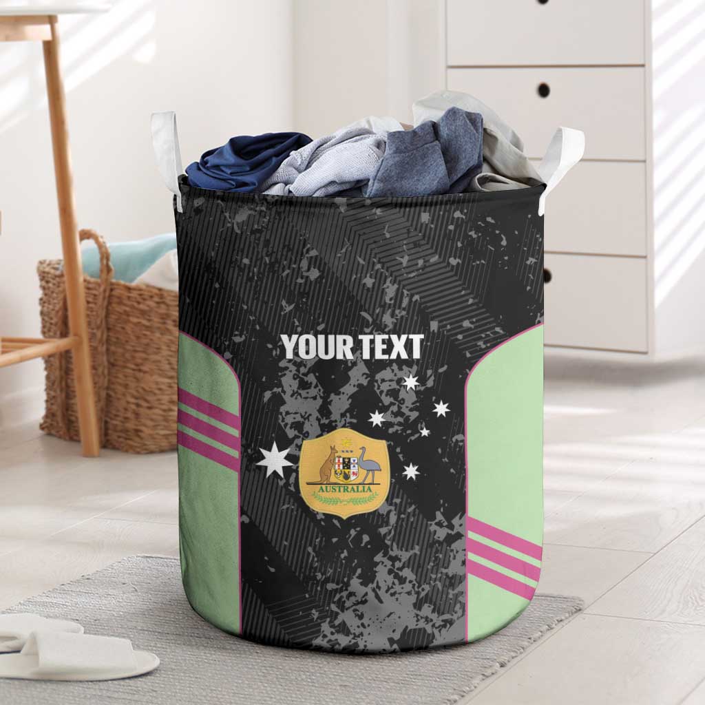 Custom Australia Matildas 2026 Laundry Basket Come On Aussie Grunge Style