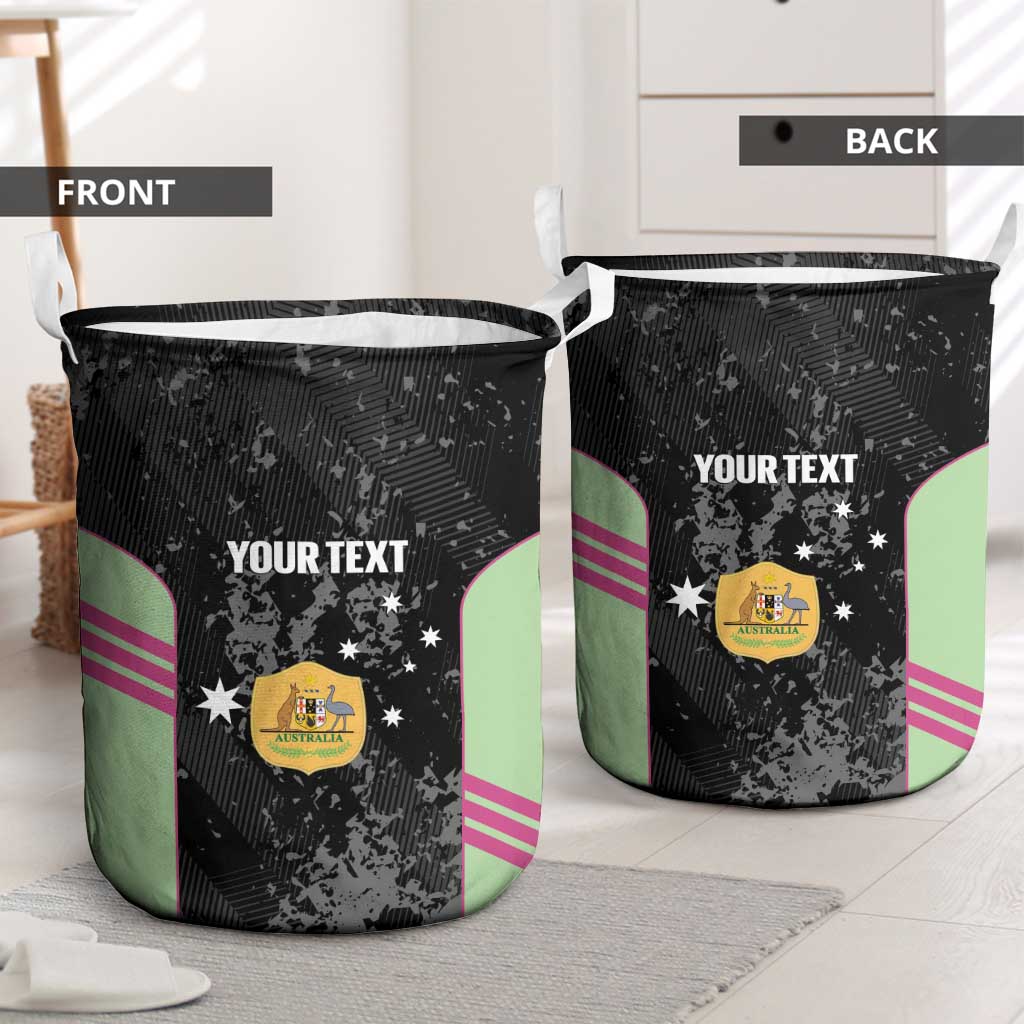Custom Australia Matildas 2026 Laundry Basket Come On Aussie Grunge Style