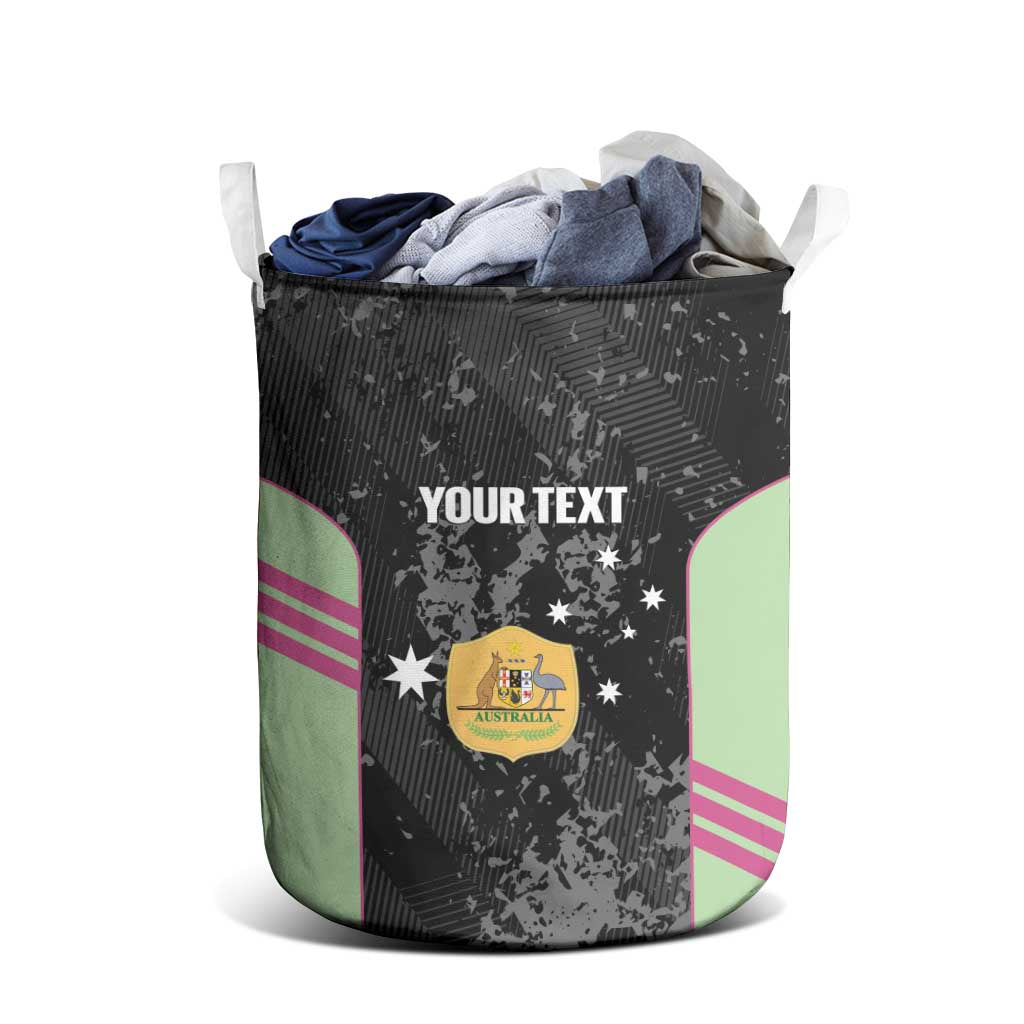 Custom Australia Matildas 2026 Laundry Basket Come On Aussie Grunge Style