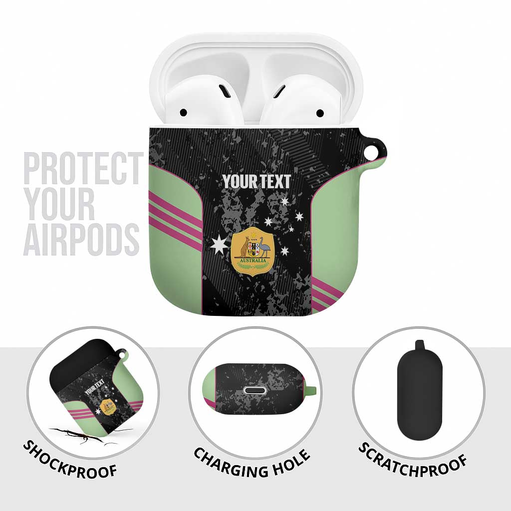 Custom Australia Matildas 2026 AirPods Case Come On Aussie Grunge Style
