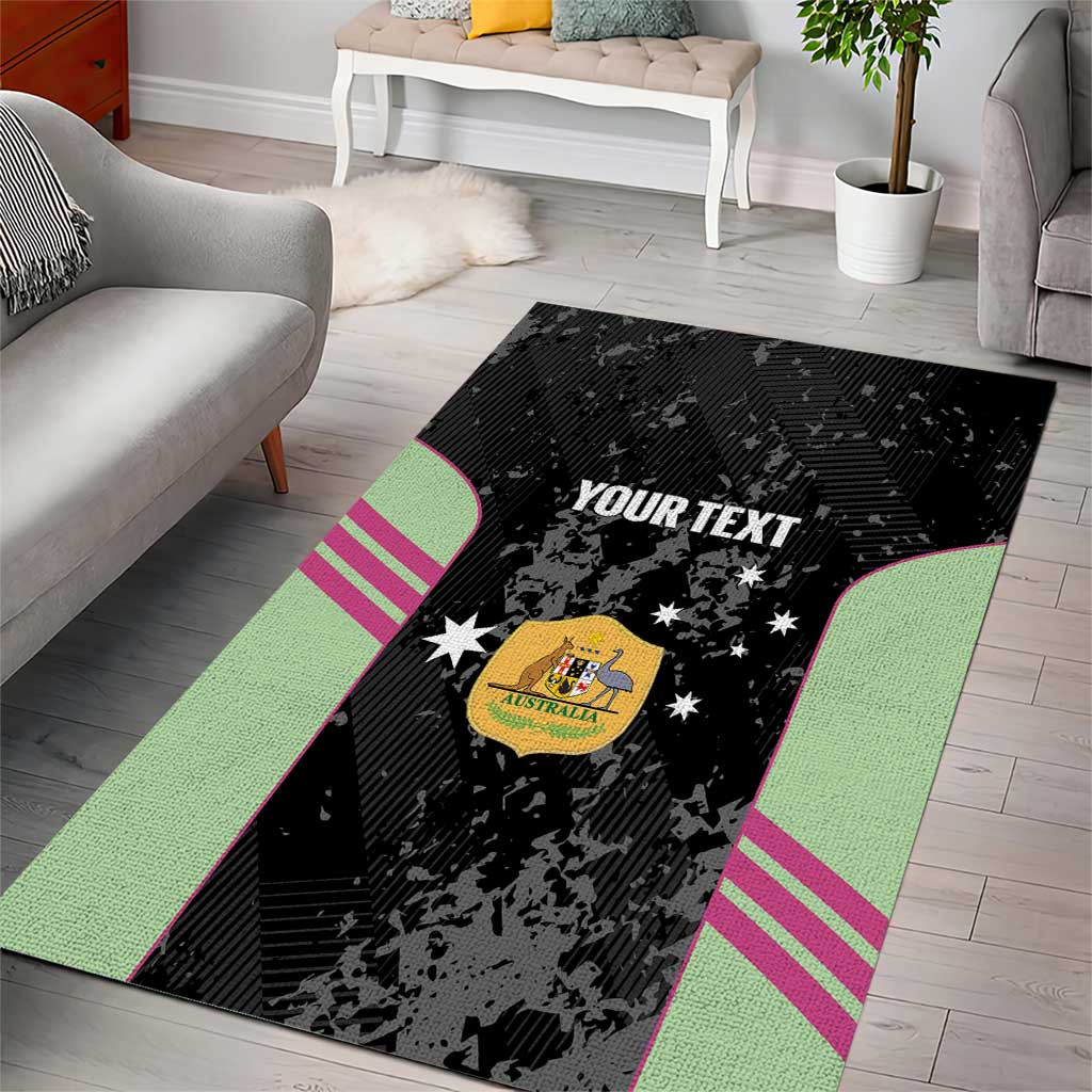 Custom Australia Matildas 2026 Area Rug Come On Aussie Grunge Style