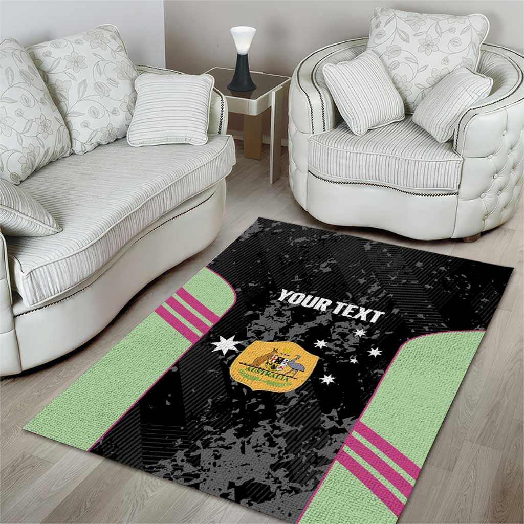 Custom Australia Matildas 2026 Area Rug Come On Aussie Grunge Style
