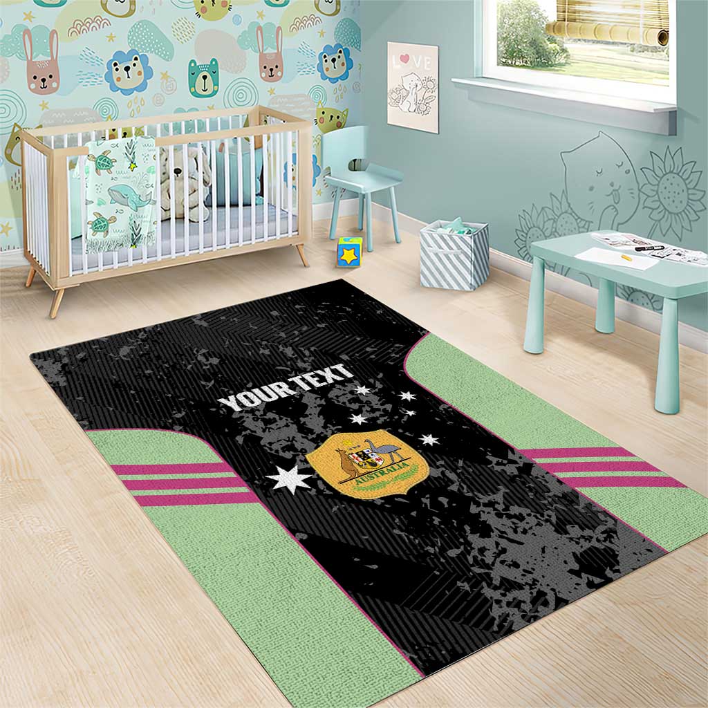 Custom Australia Matildas 2026 Area Rug Come On Aussie Grunge Style