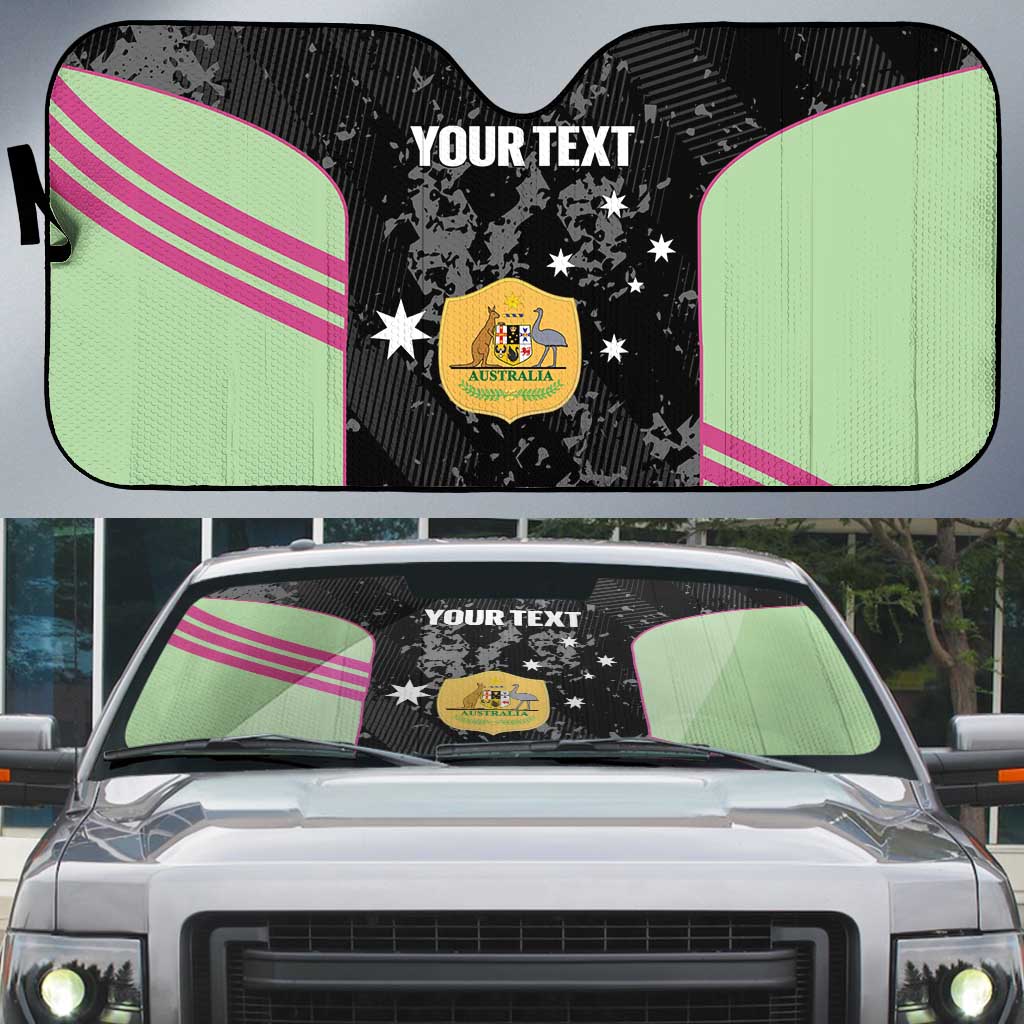 Custom Australia Matildas 2026 Auto Sun Shade Come On Aussie Grunge Style