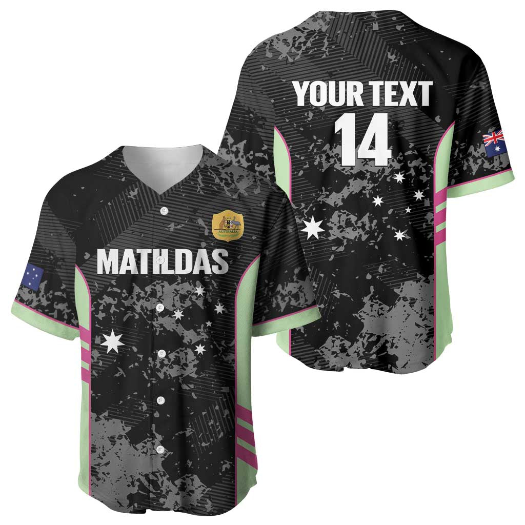 Custom Australia Matildas 2026 Baseball Jersey Come On Aussie Grunge Style