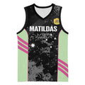 Custom Australia Matildas 2026 Basketball Jersey Come On Aussie Grunge Style