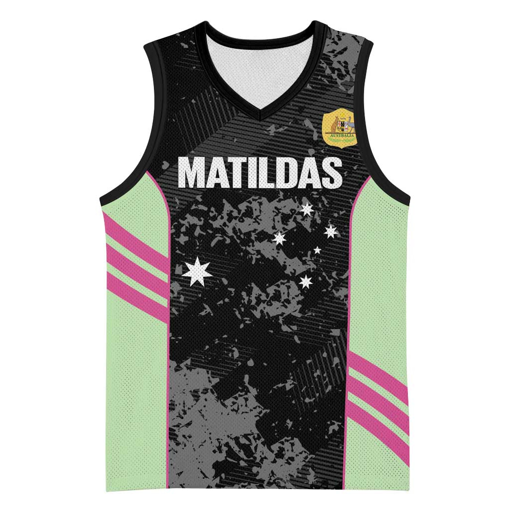 Custom Australia Matildas 2026 Basketball Jersey Come On Aussie Grunge Style