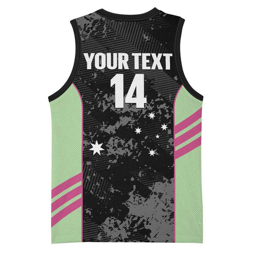 Custom Australia Matildas 2026 Basketball Jersey Come On Aussie Grunge Style