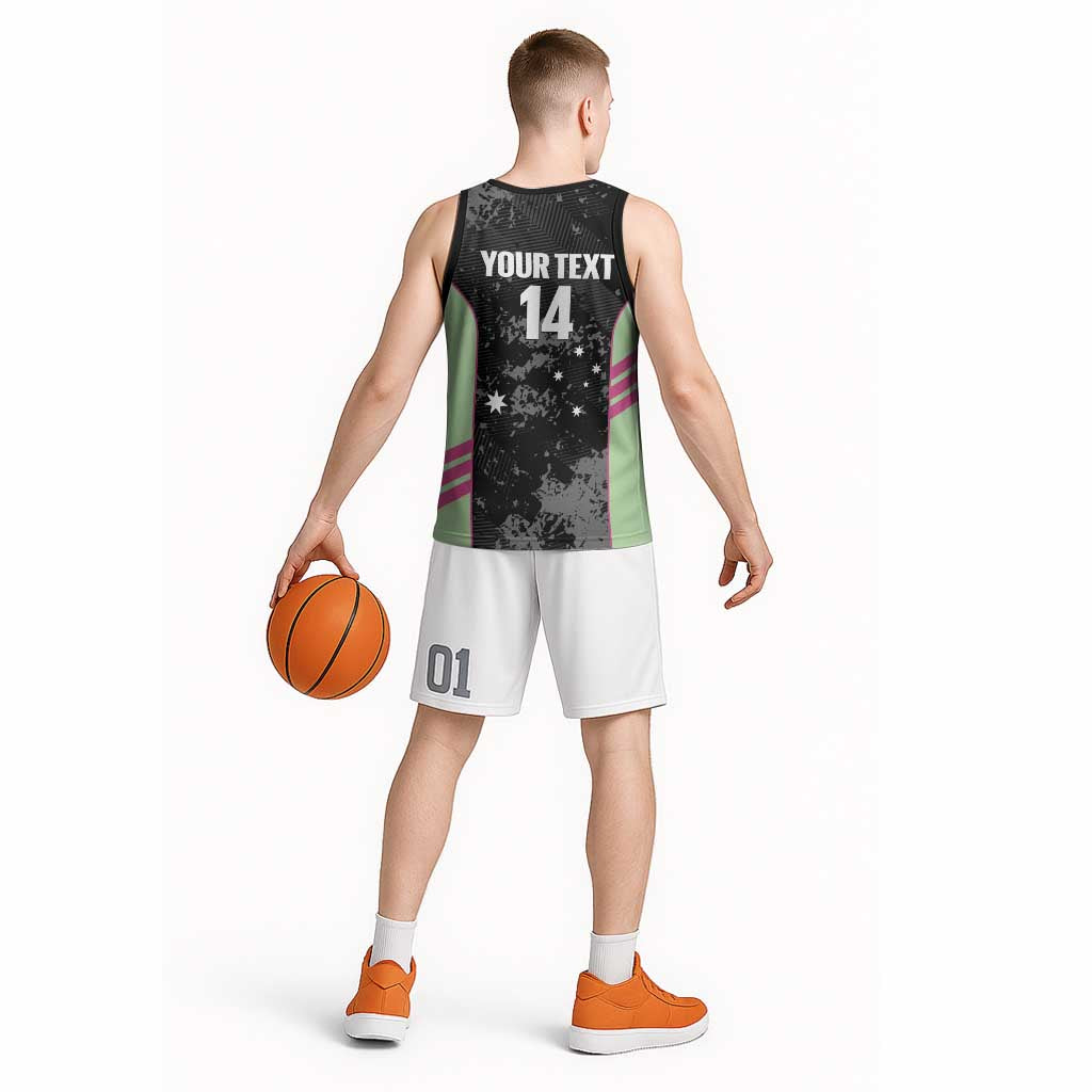Custom Australia Matildas 2026 Basketball Jersey Come On Aussie Grunge Style