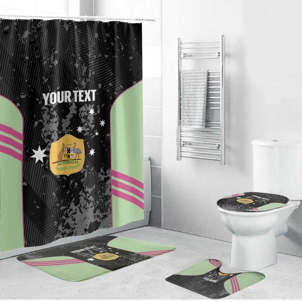 Custom Australia Matildas 2026 Bathroom Set Come On Aussie Grunge Style