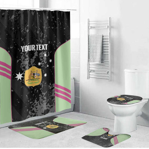Custom Australia Matildas 2026 Bathroom Set Come On Aussie Grunge Style