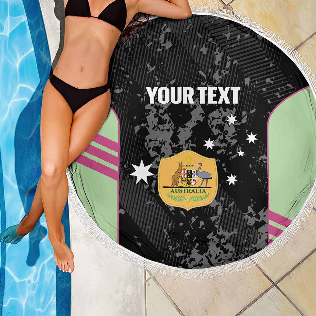 Custom Australia Matildas 2026 Beach Blanket Come On Aussie Grunge Style