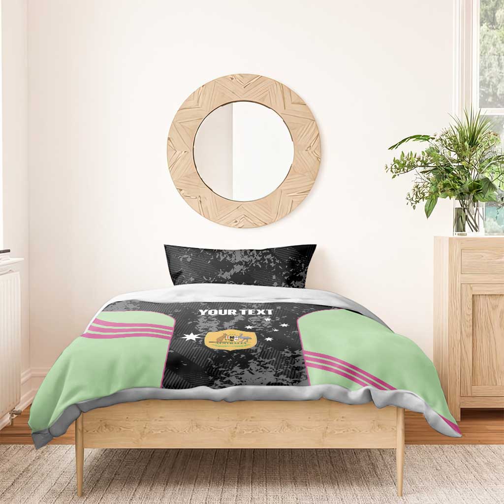 Custom Australia Matildas 2026 Bedding Set Come On Aussie Grunge Style