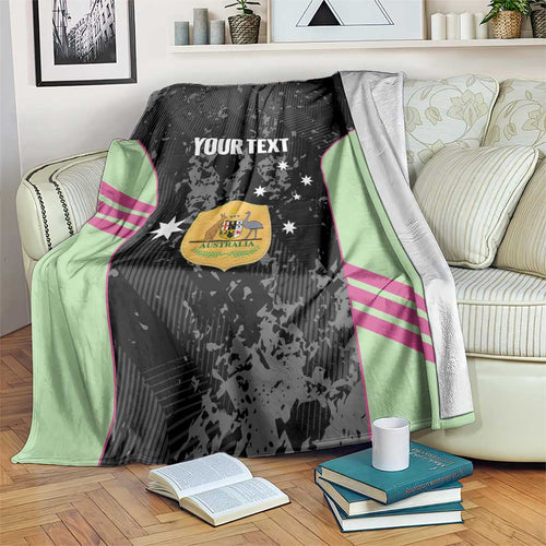 Custom Australia Matildas 2026 Blanket Come On Aussie Grunge Style