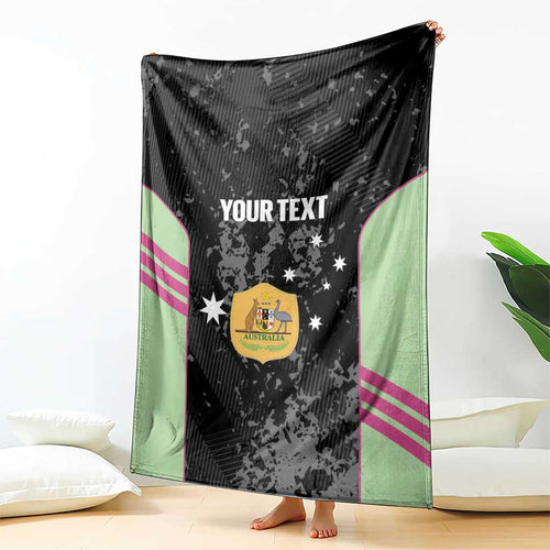 Custom Australia Matildas 2026 Blanket Come On Aussie Grunge Style