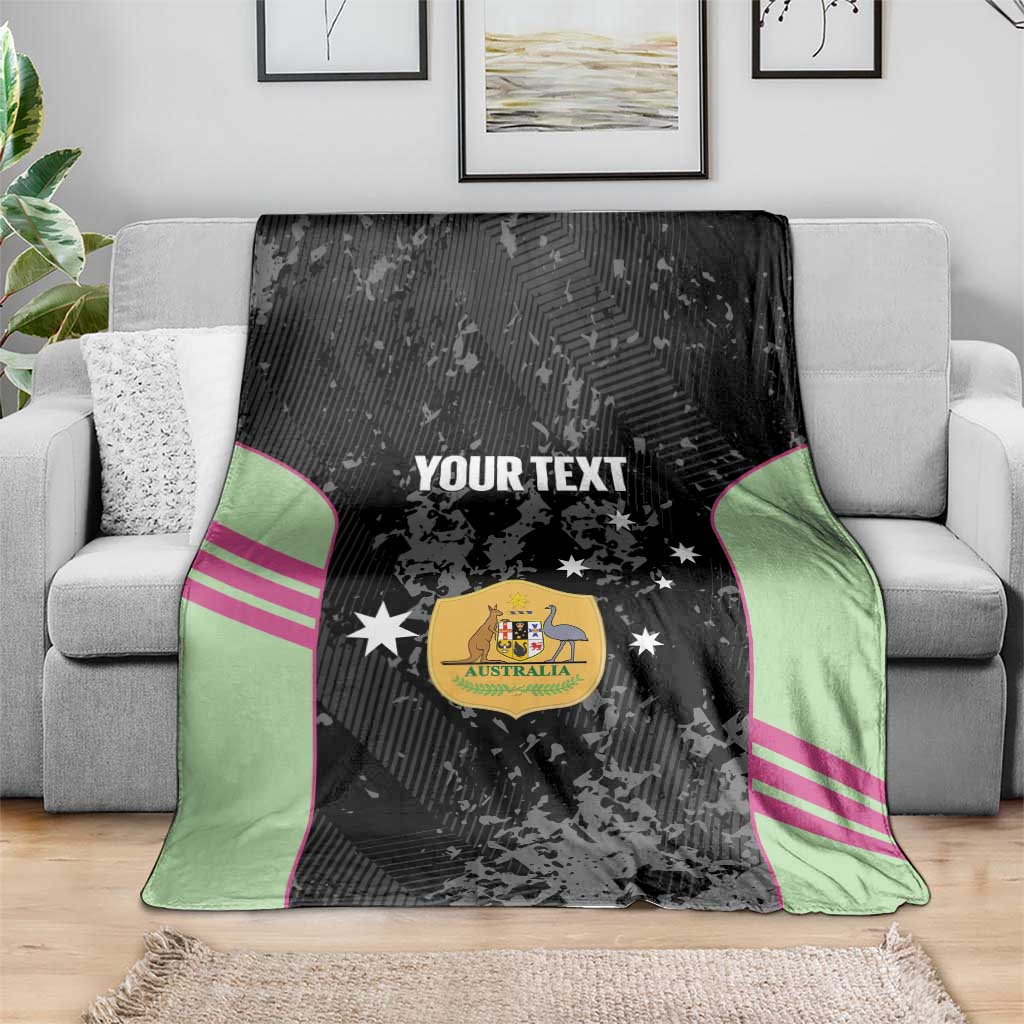 Custom Australia Matildas 2026 Blanket Come On Aussie Grunge Style