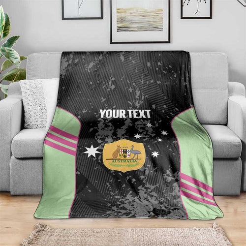 Custom Australia Matildas 2026 Blanket Come On Aussie Grunge Style