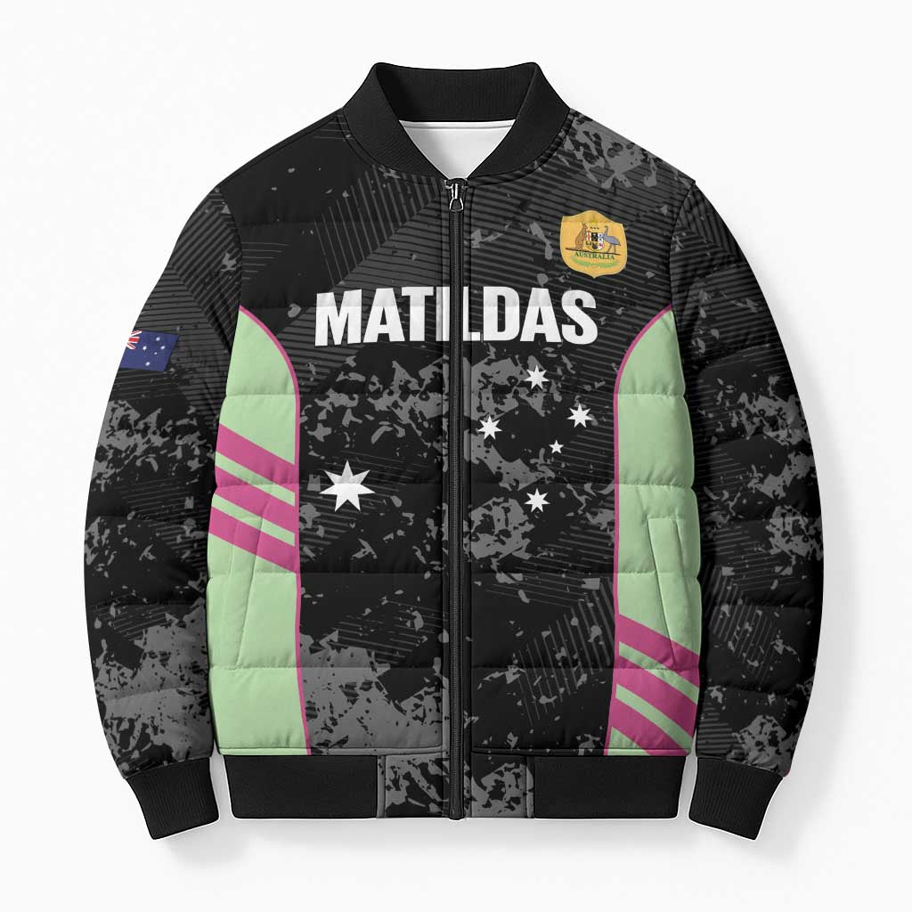 Custom Australia Matildas 2026 Bomber Puffer Jacket Come On Aussie Grunge Style