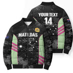 Custom Australia Matildas 2026 Bomber Puffer Jacket Come On Aussie Grunge Style