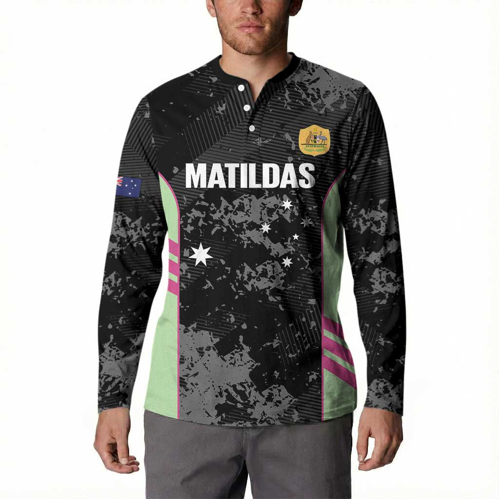 Custom Australia Matildas 2026 Button Sweatshirt Come On Aussie Grunge Style