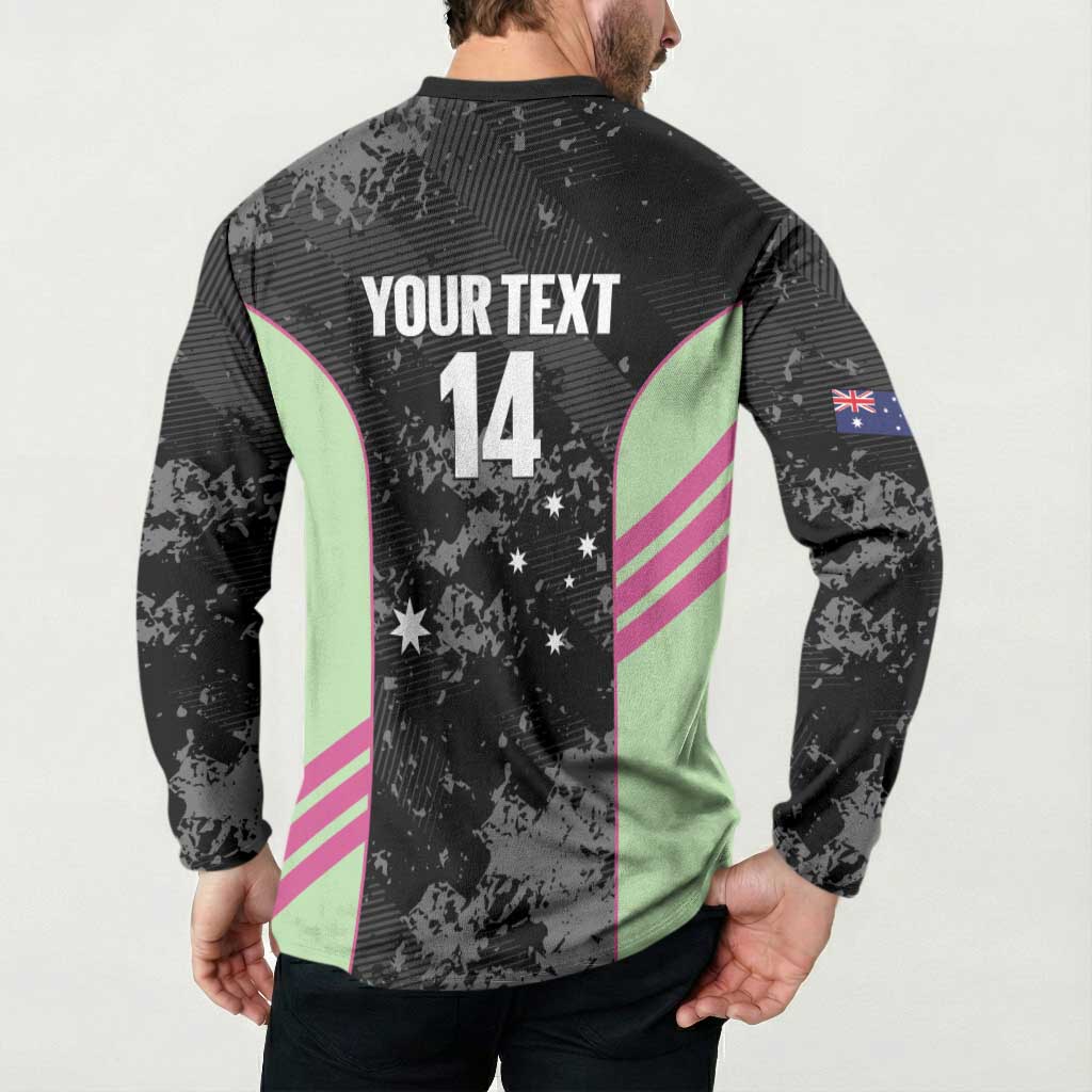 Custom Australia Matildas 2026 Button Sweatshirt Come On Aussie Grunge Style