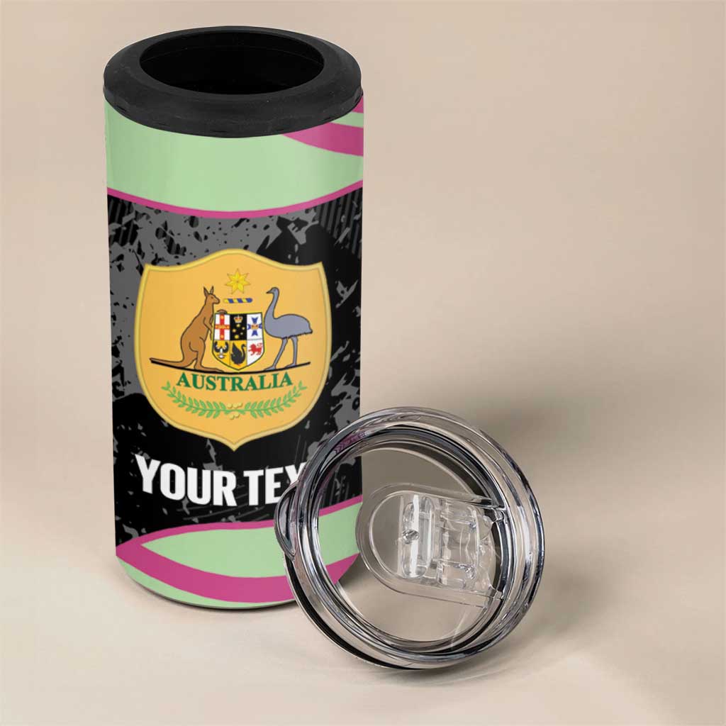 Custom Australia Matildas 2026 4 in 1 Can Cooler Tumbler Come On Aussie Grunge Style