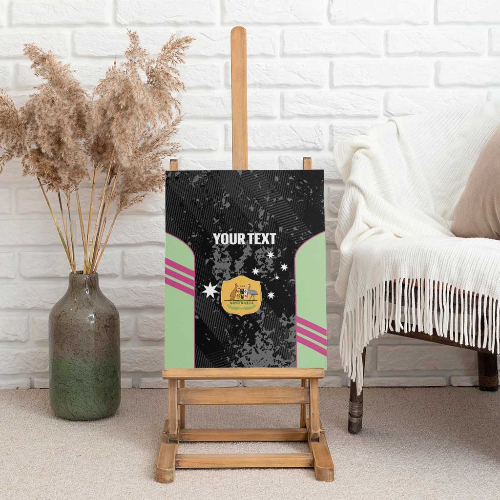 Custom Australia Matildas 2026 Canvas Wall Art Come On Aussie Grunge Style