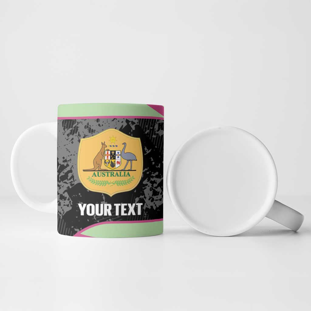 Custom Australia Matildas 2026 Ceramic Mug Come On Aussie Grunge Style