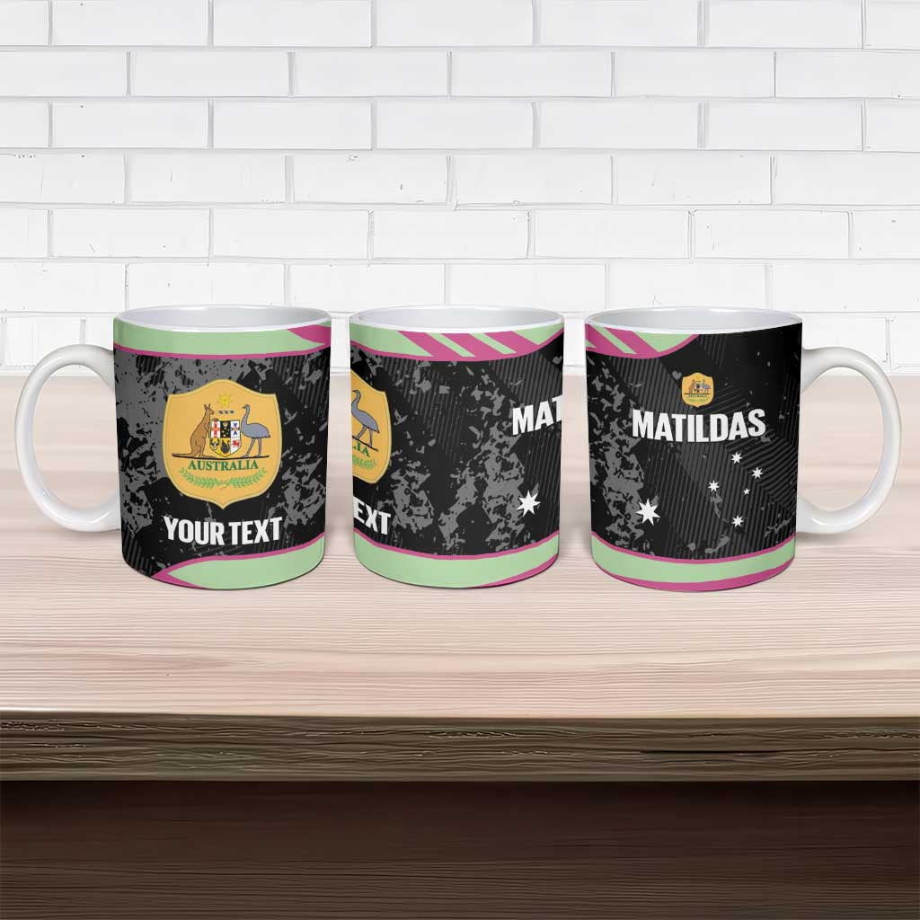 Custom Australia Matildas 2026 Ceramic Mug Come On Aussie Grunge Style