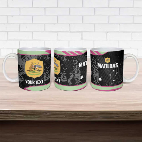 Custom Australia Matildas 2026 Ceramic Mug Come On Aussie Grunge Style