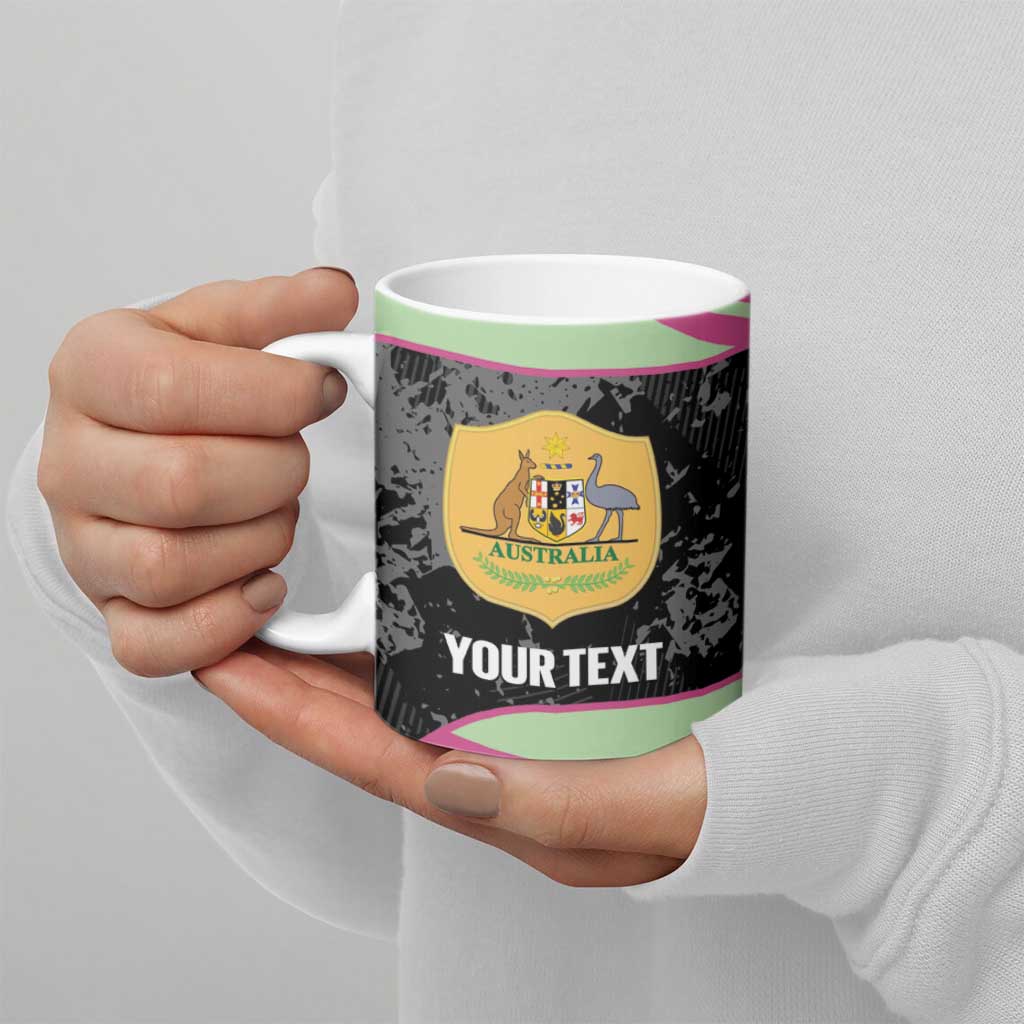 Custom Australia Matildas 2026 Ceramic Mug Come On Aussie Grunge Style
