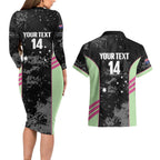 Custom Australia Matildas 2026 Couples Matching Long Sleeve Bodycon Dress and Hawaiian Shirt Come On Aussie Grunge Style