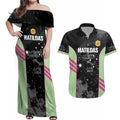 Custom Australia Matildas 2026 Couples Matching Off Shoulder Maxi Dress and Hawaiian Shirt Come On Aussie Grunge Style