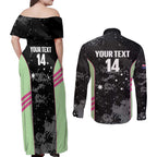Custom Australia Matildas 2026 Couples Matching Off Shoulder Maxi Dress and Long Sleeve Button Shirt Come On Aussie Grunge Style
