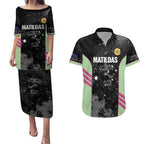 Custom Australia Matildas 2026 Couples Matching Puletasi and Hawaiian Shirt Come On Aussie Grunge Style