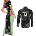 Custom Australia Matildas 2026 Couples Matching Short Sleeve Bodycon Dress and Long Sleeve Button Shirt Come On Aussie Grunge Style