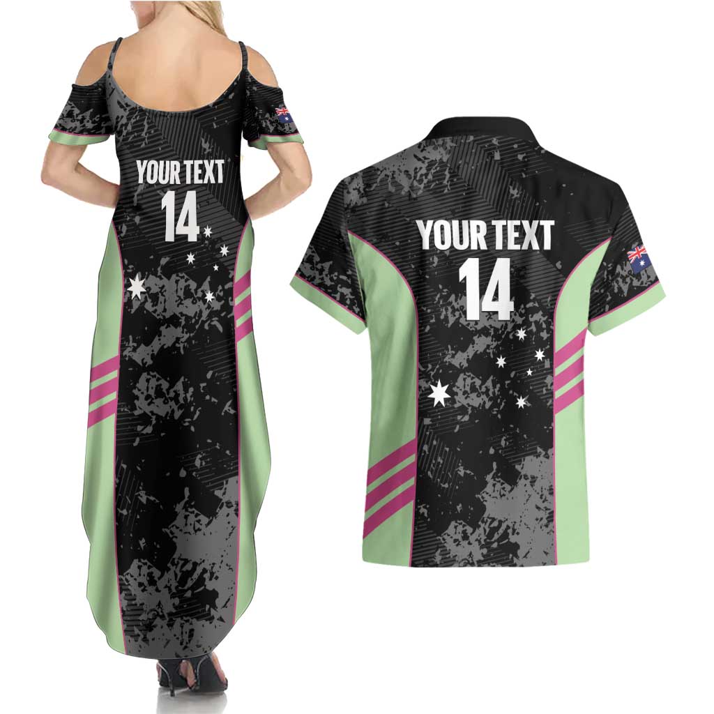 Custom Australia Matildas 2026 Couples Matching Summer Maxi Dress and Hawaiian Shirt Come On Aussie Grunge Style