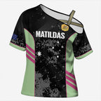 Custom Australia Matildas 2026 Cross Shoulder Shirt Come On Aussie Grunge Style