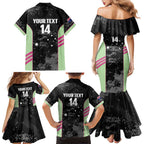 Custom Australia Matildas 2026 Family Matching Mermaid Dress and Hawaiian Shirt Come On Aussie Grunge Style