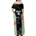 Custom Australia Matildas 2026 Family Matching Off Shoulder Maxi Dress and Hawaiian Shirt Come On Aussie Grunge Style