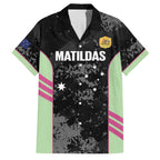 Custom Australia Matildas 2026 Family Matching Off Shoulder Short Dress and Hawaiian Shirt Come On Aussie Grunge Style