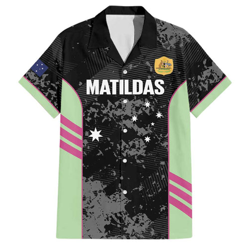 Custom Australia Matildas 2026 Family Matching Off Shoulder Short Dress and Hawaiian Shirt Come On Aussie Grunge Style
