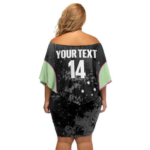 Custom Australia Matildas 2026 Family Matching Off Shoulder Short Dress and Hawaiian Shirt Come On Aussie Grunge Style