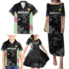 Custom Australia Matildas 2026 Family Matching Puletasi and Hawaiian Shirt Come On Aussie Grunge Style