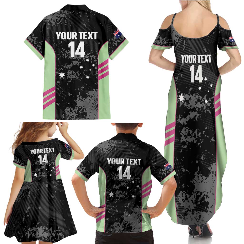 Custom Australia Matildas 2026 Family Matching Summer Maxi Dress and Hawaiian Shirt Come On Aussie Grunge Style