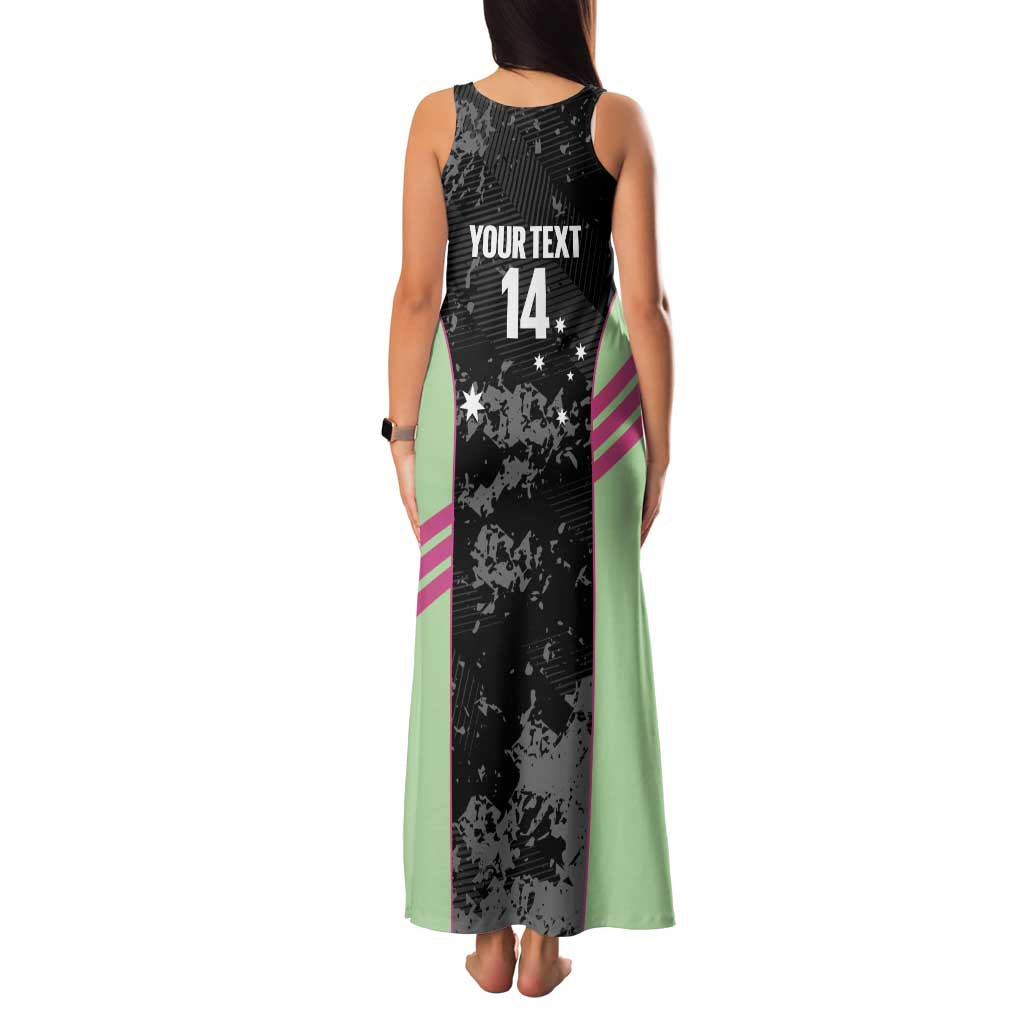 Custom Australia Matildas 2026 Family Matching Tank Maxi Dress and Hawaiian Shirt Come On Aussie Grunge Style