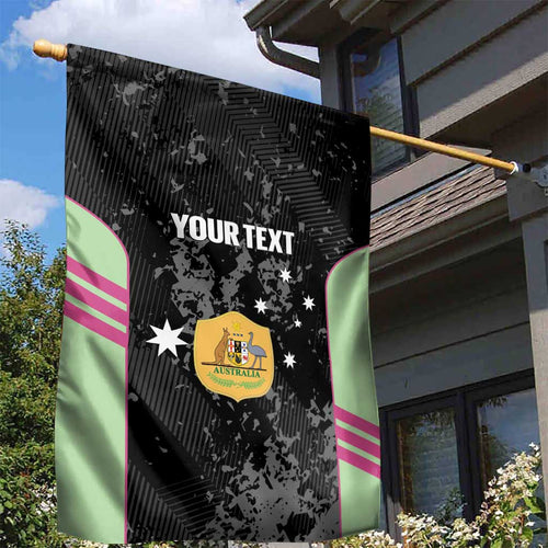 Custom Australia Matildas 2026 Garden Flag Come On Aussie Grunge Style